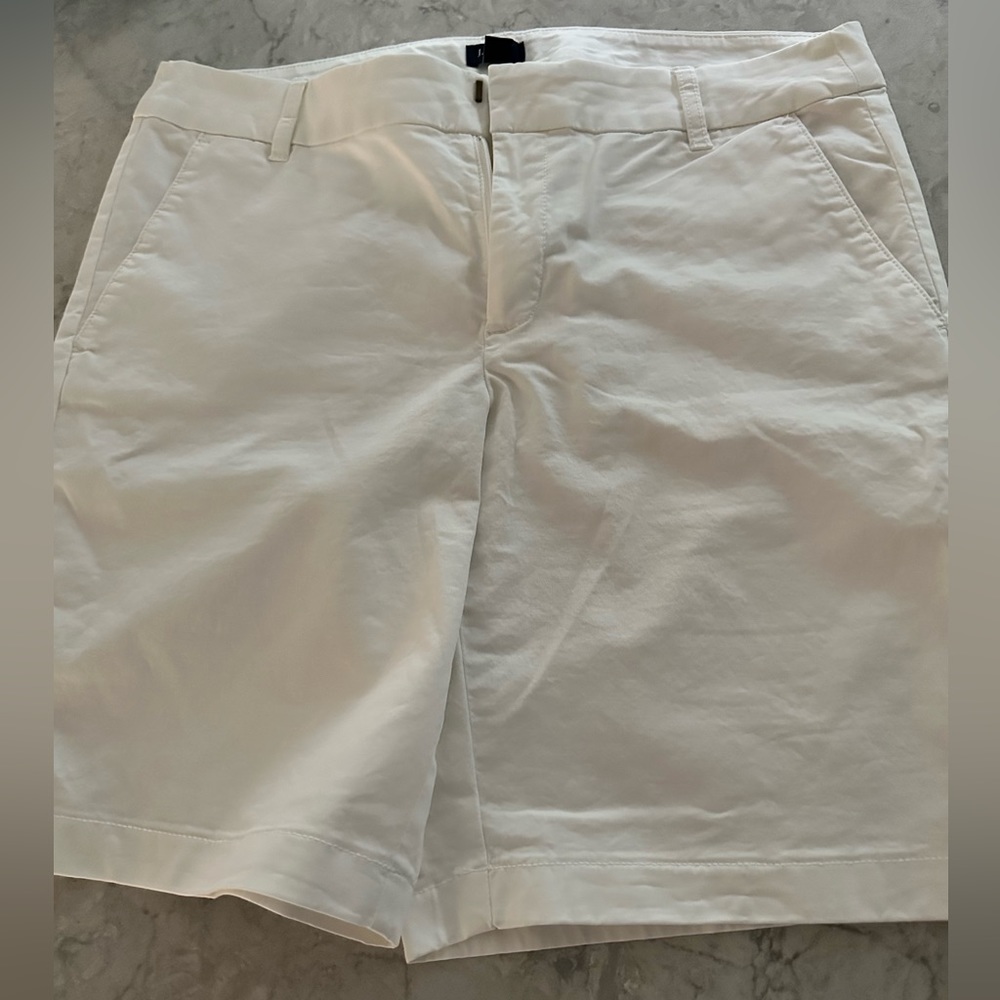 J. Crew Factory, NWOT, 9” inseam shorts, white